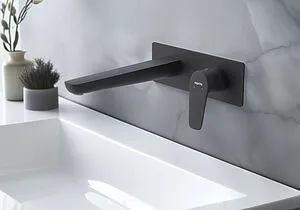 Смеситель для раковины из стены Aquatek Бетта чёрный матовый AQ1113MB Смеситель для раковины из стены Aquatek Бетта чёрный матовый AQ1113MB, 4