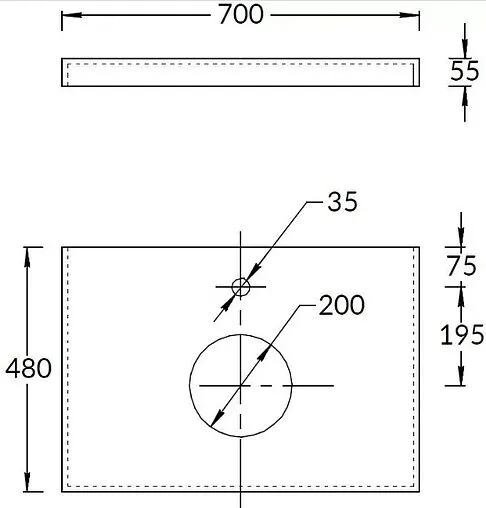 Столешница Kerama Marazzi Про Чементо 70 бежевый матовый CN70.DD506920R