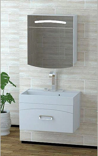 Шкаф-зеркало Aqwella Tempo 60 белый Tmp.04.06