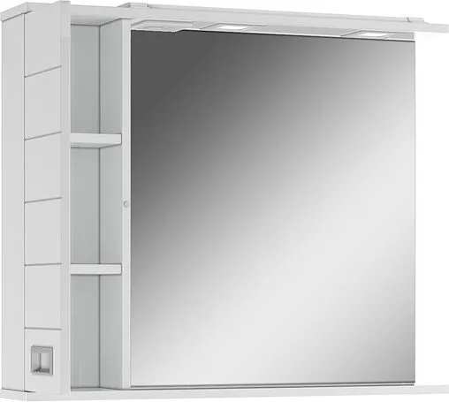 Шкаф-зеркало Домино Cube 80 L белый DC5010HZ