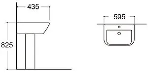 Пьедестал Aquatek белый AQ5442-00 Пьедестал Aquatek белый AQ5442-00, 2