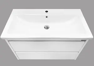 Тумба-умывальник подвесная Comforty Дублин 89 белый 00004147530CF, 5