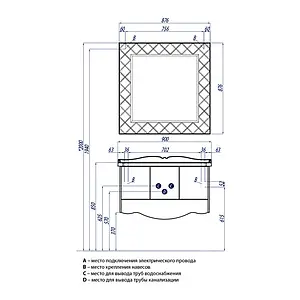 Тумба-умывальник Aquaton Венеция 90 белый 1A1556K0VN010 Тумба-умывальник Aquaton Венеция 90 белый 1A1556K0VN010, 2