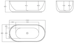 Ванна акриловая отдельностоящая BelBagno 150x80 BB401-1500-800 Ванна акриловая отдельностоящая BelBagno 150x80 BB401-1500-800, 2