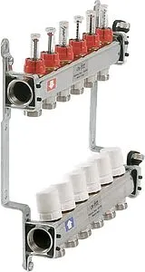 Группа коллекторная с расходомерами 6 отводов 1&quot;в/в x ¾&quot;ек Uni-fitt 450I4306, 3