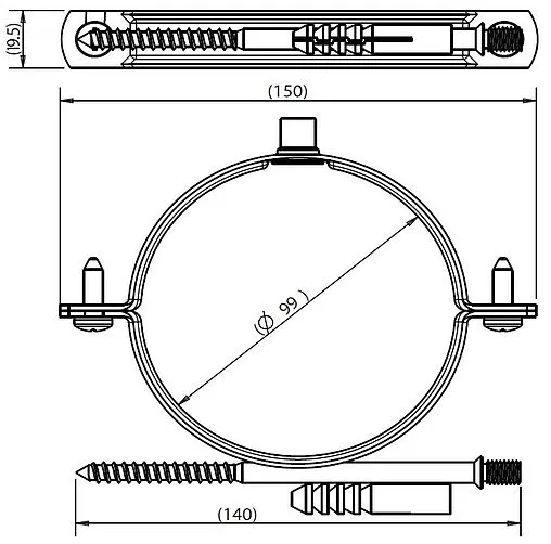 Кронштейны Ø 100мм для крепления труб к стене Protherm 0020199406