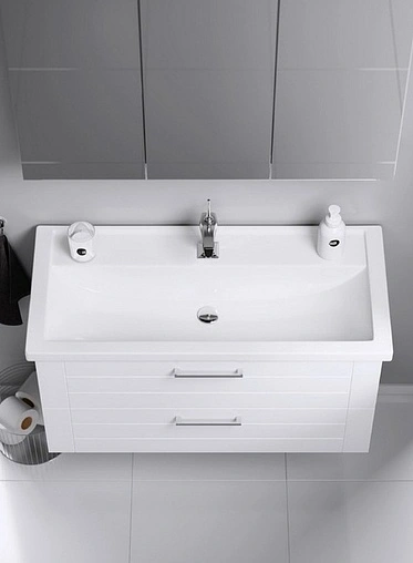 Тумба-умывальник подвесная Aqwella Manchester 100 белый MAN01102+4640021065204