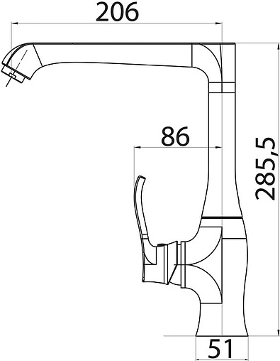 Смеситель для кухни BelBagno Trula хром TRU-LAM-CRM