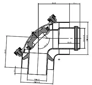 Колено для дымохода Ø 60/100мм ∠ 90° (Al) для конденсационных котлов Protherm 0020257011 / 0020109170, 2