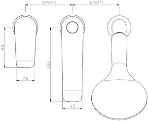 Смеситель на борт ванны на 3 отверстия Rossinka белый/хром W40-39 Смеситель на борт ванны на 3 отверстия Rossinka белый/хром W40-39, 4