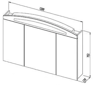 Шкаф-зеркало Aquanet Тренто 120 белый 156488, 2