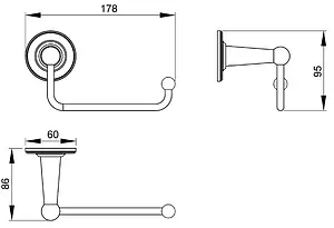 Держатель для запасных рулонов Timo Nelson хром 150041/00 Держатель для запасных рулонов Timo Nelson хром 150041/00, 2