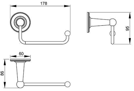 Держатель для запасных рулонов Timo Nelson хром 150041/00 Держатель для запасных рулонов Timo Nelson хром 150041/00