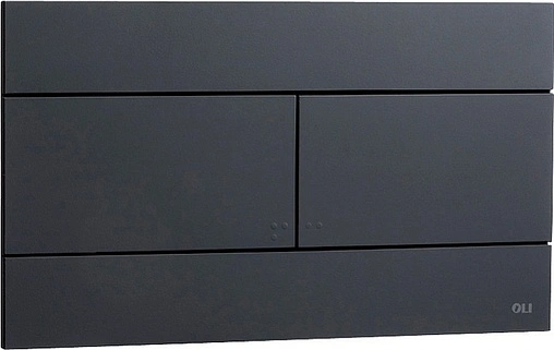 Клавиша смыва для унитаза OLI Slim 886040 черный матовый Клавиша смыва для унитаза OLI Slim 886040 черный матовый