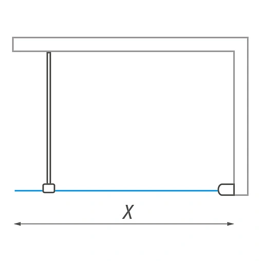 Душевое ограждение 1200мм прозрачное стекло Roltechnik Walk WALK G/1200 940-1200000-00-02