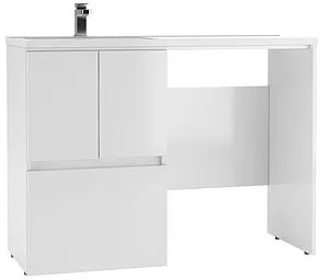 Тумба-умывальник напольная над стиральной машиной Айсберг Норма 120 белый DA1627T+ Тумба-умывальник напольная над стиральной машиной Айсберг Норма 120 белый DA1627T+, 1