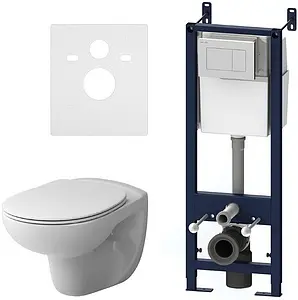 Комплект 6 в 1 Am.Pm Sense FlashClean IS301.741700 с кнопкой белый глянцевый, 1