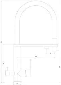 Смеситель для кухни с подключением к фильтру Swedbe Selene Plus нержавеющая сталь/чёрный 8440М Смеситель для кухни с подключением к фильтру Swedbe Selene Plus нержавеющая сталь/чёрный 8440М, 2