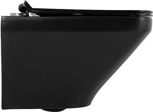 Комплект 5 в 1 BelBagno Sela BB3201CHR-MB/BB3201SC-MB/BB002-80/BB007-PR-NERO.M с кнопкой черный матовый