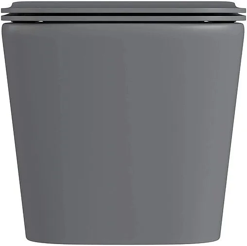 Унитаз подвесной безободковый Hansmann keramik Kvadro Grey серый матовый УНИ0017