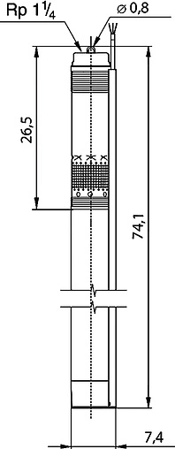Насос скважинный центробежный 3&quot; Grundfos SQ 3-30 96510204