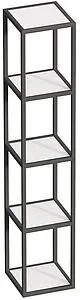 Полка четырехъярусная Cezares Cadro 30х160 чёрный матовый/белый CADRO-30/30/160-4C-SO-MET-ST, 1