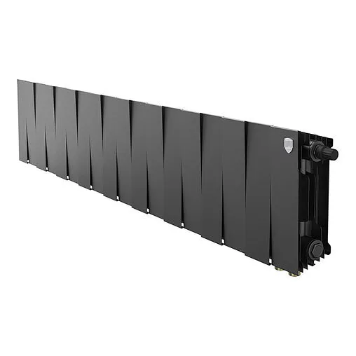 Радиатор биметаллический 18 секций нижнее правое подключение Royal Thermo PianoForte 200 VR80 Noir Sable RTPBVR803020018