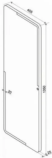Зеркало с подсветкой Continent Diana Led 45.5x135 ЗЛП497