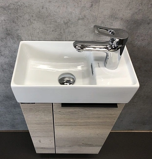 Тумба-умывальник подвесная Comforty Асти 40 дуб дымчатый 00-00000831CF