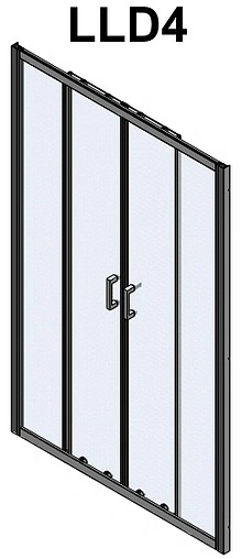 Дверь в нишу 1600мм прозрачное стекло Roltechnik Lega Line LLD4/1600 574-1600000-00-02