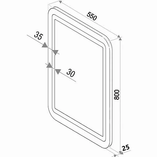 Зеркало с подсветкой Continent Lucia Led 55 ЗЛП52