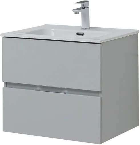 Тумба-умывальник подвесная Aquanet Алвита New 60 серый 00277512+00254363