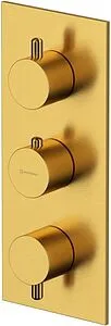 Термостат для 3 потребителей WHITECROSS Y brushed gold золото брашированное Y1238GLB, 1