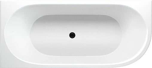 Ванна акриловая Aquanet Family Elegant A 180x80 Gloss Finish белый/панель Black matte 3805-N-GW-MB