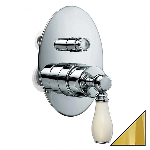 Смеситель для ванны скрытого монтажа Bossini Retro золото/белый Z002202.021