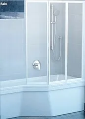 Шторка на ванну 1100мм прозрачное, матовое стекло Ravak Supernova VS3 115 795S010041