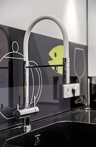 Смеситель для кухни с подключением к фильтру Omoikiri Kanto C хром/белый 4994015, 3