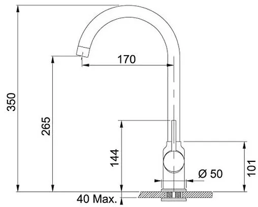 Смеситель для кухни Franke Pola Neo серый камень 115.0622.945 Смеситель для кухни Franke Pola Neo серый камень 115.0622.945