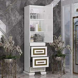 Шкаф-пенал напольный Opadiris Оникс 50 R белый Z0000005742, 4