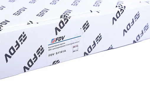 Группа коллекторная с расходомерами 5 отводов 1&quot;в/в x ¾&quot;ек FDV S1101A-1/5