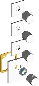 Термостат для 3 потребителей Bossini OKI хром Z031205.030, 5