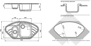 Мойка кухонная GranFest Corner C-960E красный марс Мойка кухонная GranFest Corner C-960E красный марс, 2