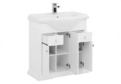 Тумба под умывальник напольная Aquanet Классик 80 белый 00200883