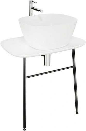 Консоль с умывальником напольная VitrA Plural белый 62561+