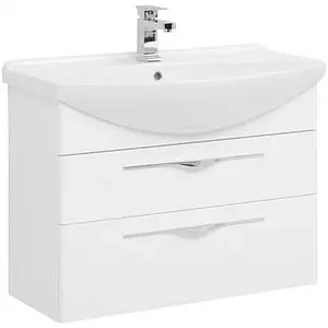 Тумба-умывальник Aquanet Ирвин 85 белый 00203972+00175448 Тумба-умывальник Aquanet Ирвин 85 белый 00203972+00175448, 1