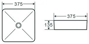 Раковина Terminus Ватикан 37.5 белый 05RN37x37x13W Раковина Terminus Ватикан 37.5 белый 05RN37x37x13W, 2