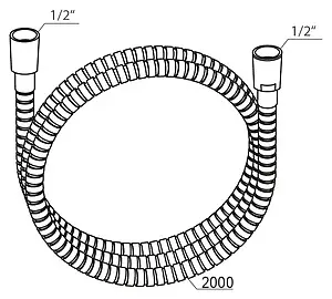 Шланг для душа Ravak 915.02 200см хром X07P341, 2