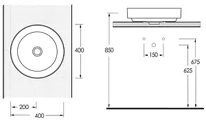 Раковина beWash Alster 40 белый 86401001 Раковина beWash Alster 40 белый 86401001, 2