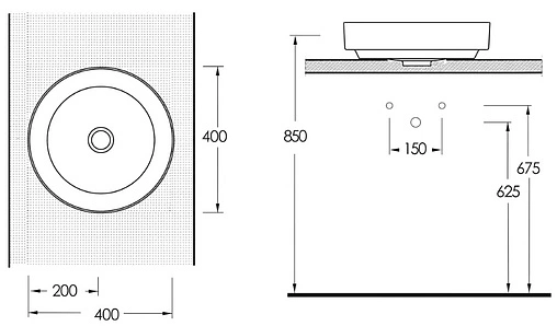 Раковина beWash Alster 40 белый 86401001