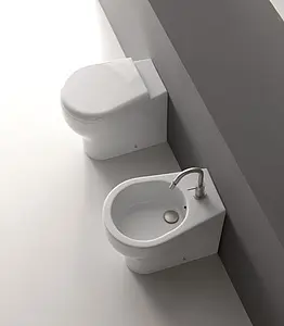 Биде напольное Kerasan K 09 белый 362101, 3